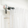 Black Metal Double Curtain Rod | Colorful Ball Finials | Extendable