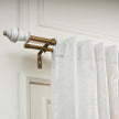 Modern Double Curtain Pole | Extendable | Gold Finish | 28-144 Inch | Perfect for Layering Curtains & Sheers