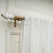 Modern Double Curtain Pole | Extendable | Gold Finish | 28-144 Inch | Perfect for Layering Curtains & Sheers