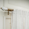 Modern Double Curtain Pole | Extendable | Gold Finish | 28-144 Inch | Perfect for Layering Curtains & Sheers
