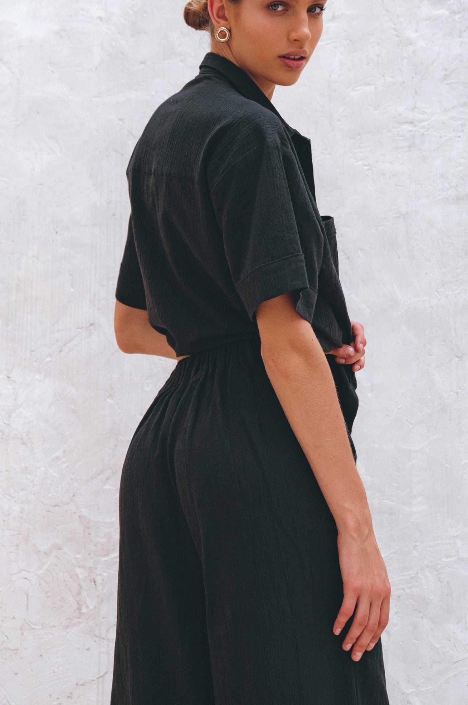 Raya Wide Leg Linen Pants-4