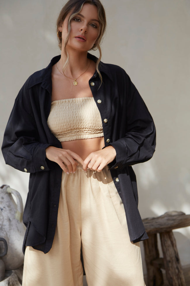 Romania Oversized Linen Shirt-6