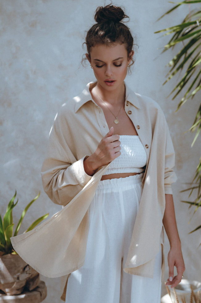 Romania Oversized Linen Shirt-5