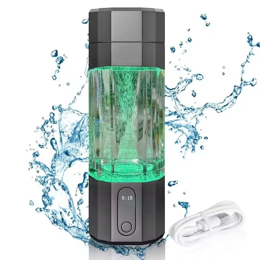 2025 10000PPB Hydrogen Water Bottle with Colorful Light & Valve Portable Generator-8
