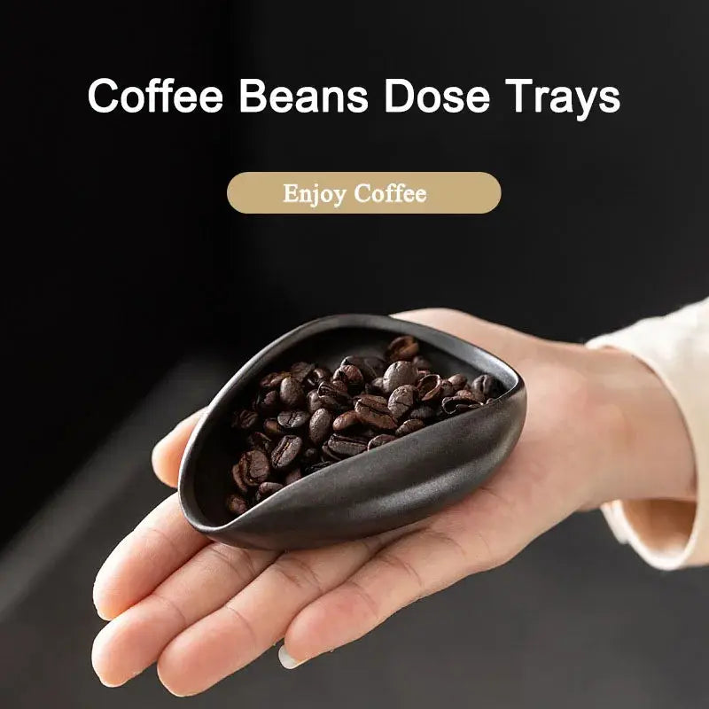 Ceramic Coffee Bean Dosing Cup Tray Pottery Espresso Scoop Precision Coffee Brewing.-1
