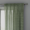 Light Sage Green Linen Sheer Curtains - Triple Pinch Pleat - Made to Measure