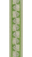 Diamond Spiral Cotton Canvas Trim | 2.5 Inch (6.35cm) | Embroidered Border | 10 Colours | By The Metre