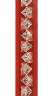 Diamond Spiral Cotton Canvas Trim | 2.5 Inch (6.35cm) | Embroidered Border | 10 Colours | By The Metre