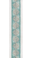 Diamond Spiral Cotton Canvas Trim | 2.5 Inch (6.35cm) | Embroidered Border | 10 Colours | By The Metre