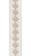 Diamond Spiral Cotton Canvas Trim | 2.5 Inch (6.35cm) | Embroidered Border | 10 Colours | By The Metre