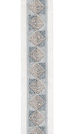 Diamond Spiral Cotton Canvas Trim | 2.5 Inch (6.35cm) | Embroidered Border | 10 Colours | By The Metre