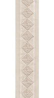 Diamond Spiral Cotton Canvas Trim | 2.5 Inch (6.35cm) | Embroidered Border | 10 Colours | By The Metre