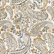 Organic Linen Paisley Pinch Pleat Curtains | Made to Measure | 5 Colours | Blackout Option Available