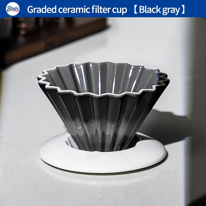 Porcelain V60 Dripper Ceramic Reusable Coffee Filter Cup-5