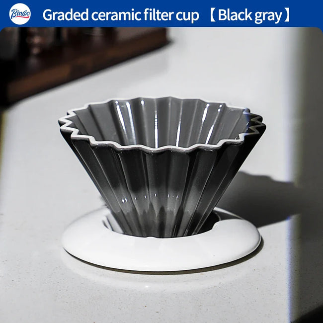 Porcelain V60 Dripper Ceramic Reusable Coffee Filter Cup-5