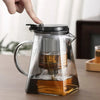 Glass Teapot with Press Strainer for Enhanced Tea Experience-0
