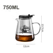 Glass Teapot with Press Strainer for Enhanced Tea Experience-5