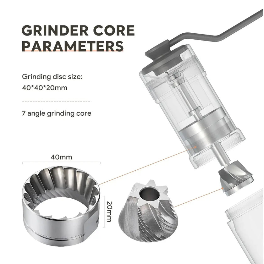 StepUP Manual 7-Burr Coffee Grinder - Stainless Steel-3