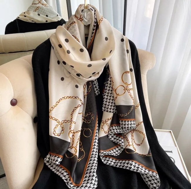 POLKA DOT SILK SCARFS-1