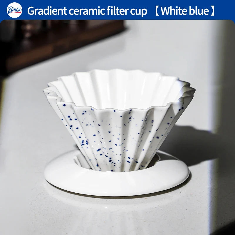 Porcelain V60 Dripper Ceramic Reusable Coffee Filter Cup-6