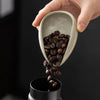 Ceramic Coffee Bean Dosing Cup Tray Pottery Espresso Scoop Precision Coffee Brewing.-2