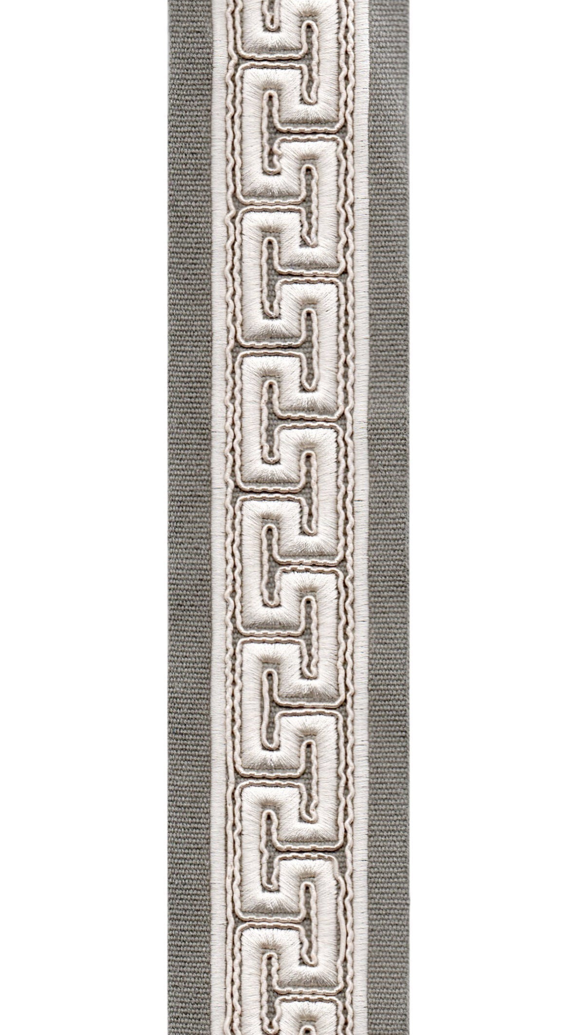Greek Key Cotton Canvas Trim | 2.5 Inch (6.35cm) | Embroidered Border | 5 Colours | By The Metre