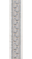 Greek Key Cotton Canvas Trim | 2.5 Inch (6.35cm) | Embroidered Border | 5 Colours | By The Metre