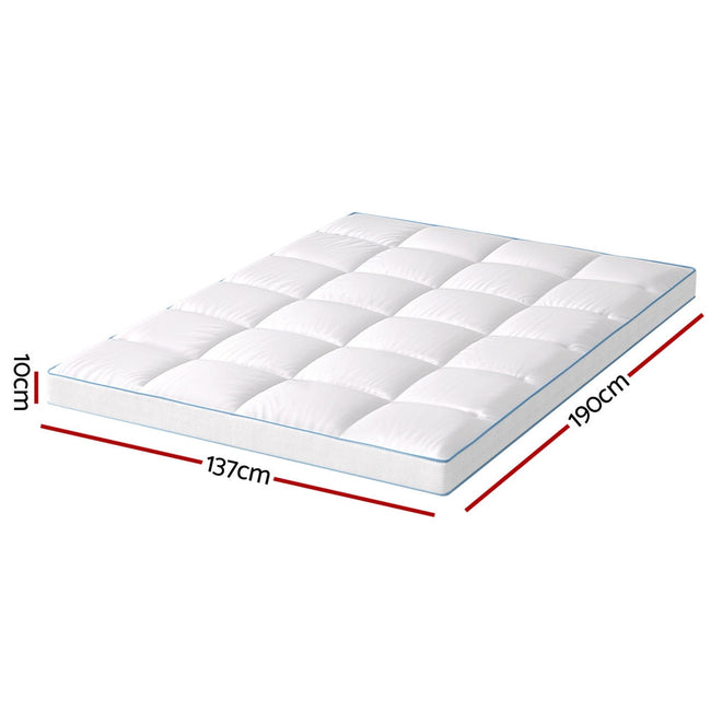 NNEDSZ Giselle Bedding Mattress Topper Pillowtop Bamboo 10cm Double