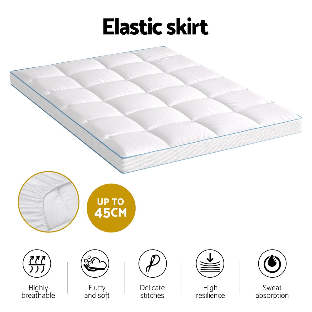 NNEDSZ Giselle Bedding Mattress Topper Pillowtop Bamboo 10cm Double