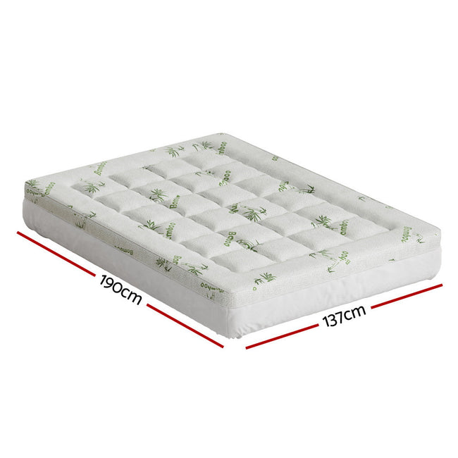 NNEDSZ Bedding Mattress Topper Pillowtop Bamboo 7.5cm Double