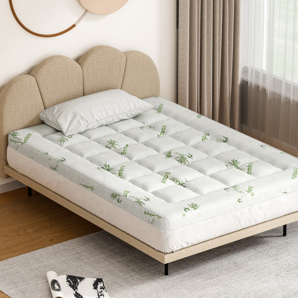 NNEDSZ Bedding Mattress Topper Pillowtop Bamboo 7.5cm Double
