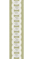 Cotton Canvas Linked Oval Edging | 6.35cm Wide Decorative Trim | For Curtains, Cushions, Blinds & Sewing | Choice of 7 Colours | Per Metre