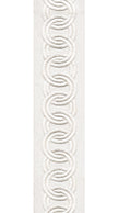 Cotton Canvas Linked Oval Edging | 6.35cm Wide Decorative Trim | For Curtains, Cushions, Blinds & Sewing | Choice of 7 Colours | Per Metre