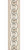 Cotton Canvas Linked Oval Edging | 6.35cm Wide Decorative Trim | For Curtains, Cushions, Blinds & Sewing | Choice of 7 Colours | Per Metre