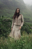 Wool Blend Short Panel Skirt-Oatmeal-0