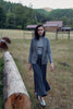 Wool Blend Pleated Skirt-Dark Grey-0
