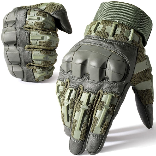 Paintball Airsoft Hunting Shooting PU Leather Gloves-7