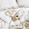 NNEDSZ Organic Cotton Basic White Quilt Cover Sets by Bedding House King