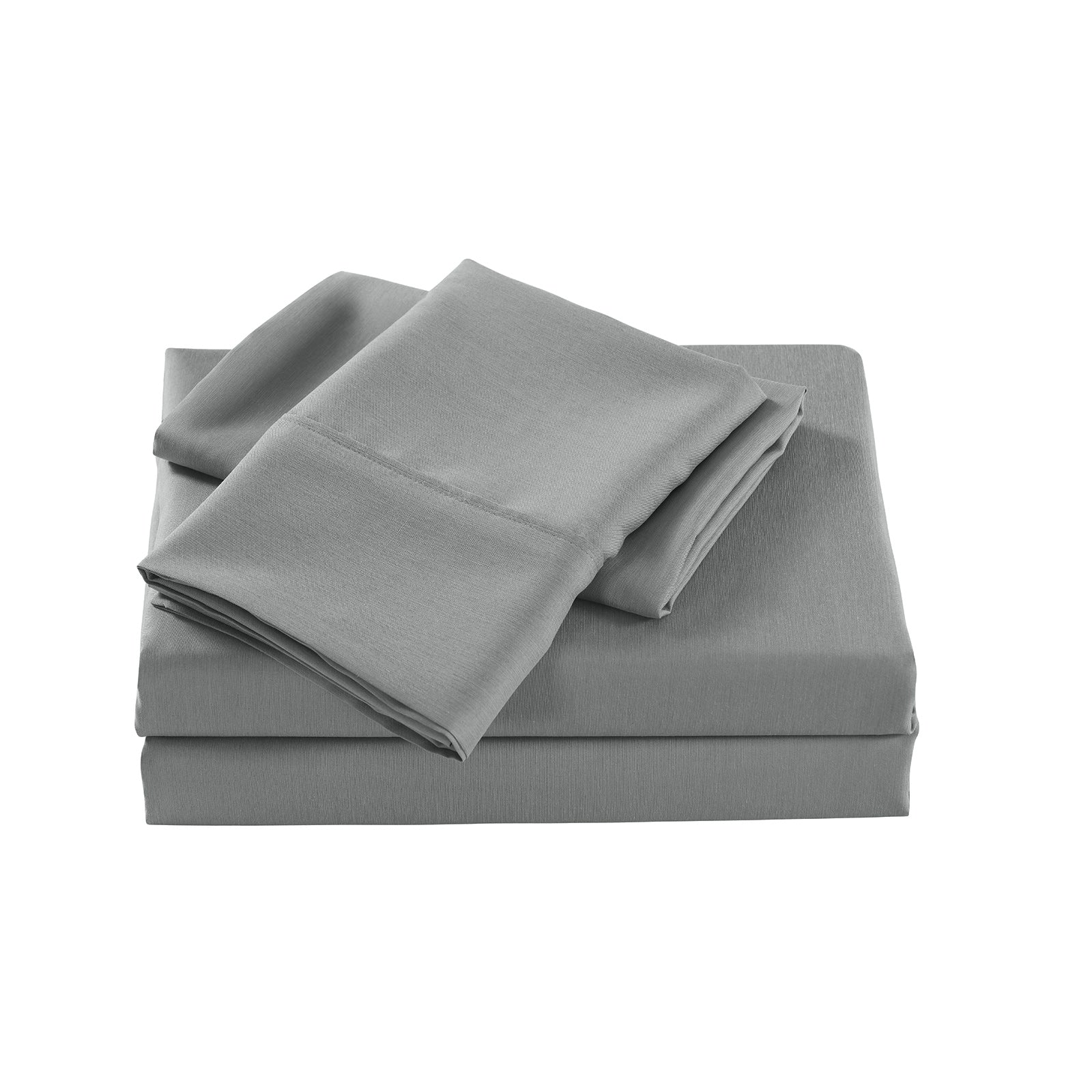 NNEDSZ Comfort 2000 Thread Count Bamboo Cooling Sheet Set Ultra Soft Bedding Double Mid Grey