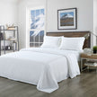 NNEDSZ Comfort Bamboo Blended Sheet & Pillowcases Set 1000TC Ultra Soft Bedding Double White