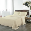 NNEDSZ Comfort Bamboo Blended Sheet & Pillowcases Set 1000TC Ultra Soft Bedding King Ivory