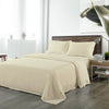 NNEDSZ Comfort Bamboo Blended Sheet & Pillowcases Set 1000TC Ultra Soft Bedding King Ivory