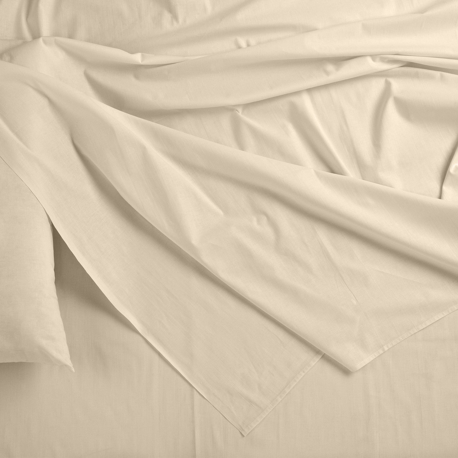 NNEDSZ Comfort Bamboo Blended Sheet & Pillowcases Set 1000TC Ultra Soft Bedding King Ivory