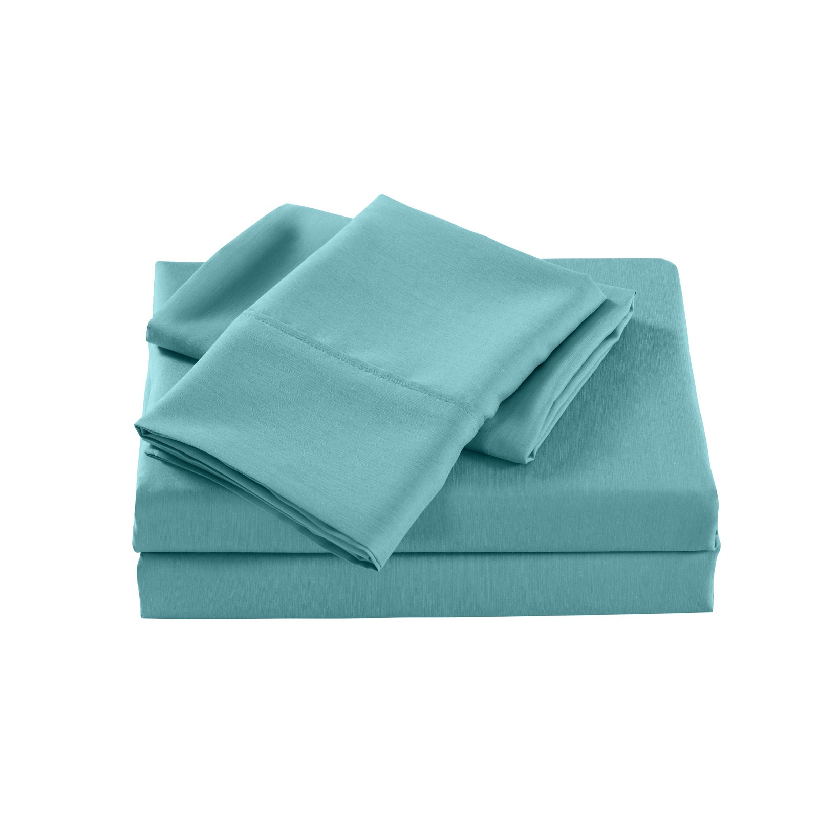 NNEDSZ Comfort 2000 Thread Count Bamboo Cooling Sheet Set Ultra Soft Bedding Single Aqua