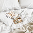 NNEDSZ Bedding House Organic Cotton Basic White Quilt Cover Set King