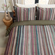 NNEDSZ Bedding House Roman Multi Cotton Stripe Quilt Cover Set Queen