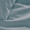 NNEDSZ Bedding House Summer Blue Grey Seersucker Cotton Quilt Cover Set King