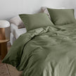 NNEDSZ Bedding House Summer Green Seersucker Cotton Quilt Cover Set King
