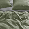 NNEDSZ Bedding House Summer Green Seersucker Cotton Quilt Cover Set King