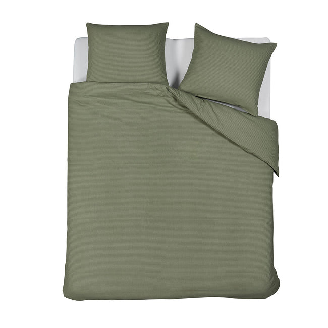 NNEDSZ Bedding House Summer Green Seersucker Cotton Quilt Cover Set King
